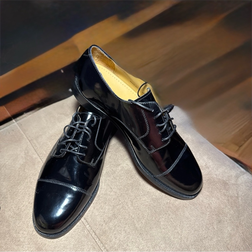Cole Haan Elegant Black Patent Leather Oxfords